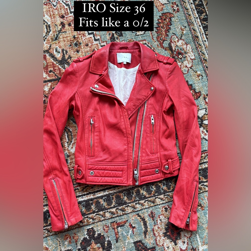 IRO lambskin leather jacket size 36